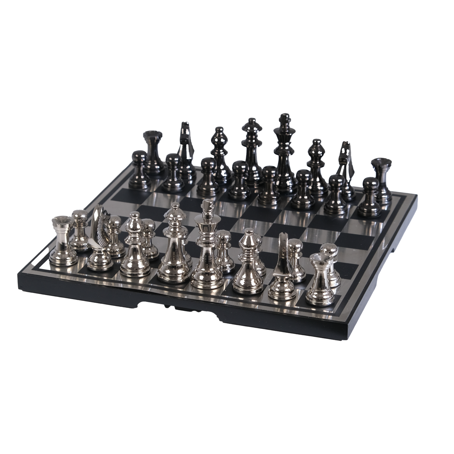 Siyah Nikel Satranç Seti