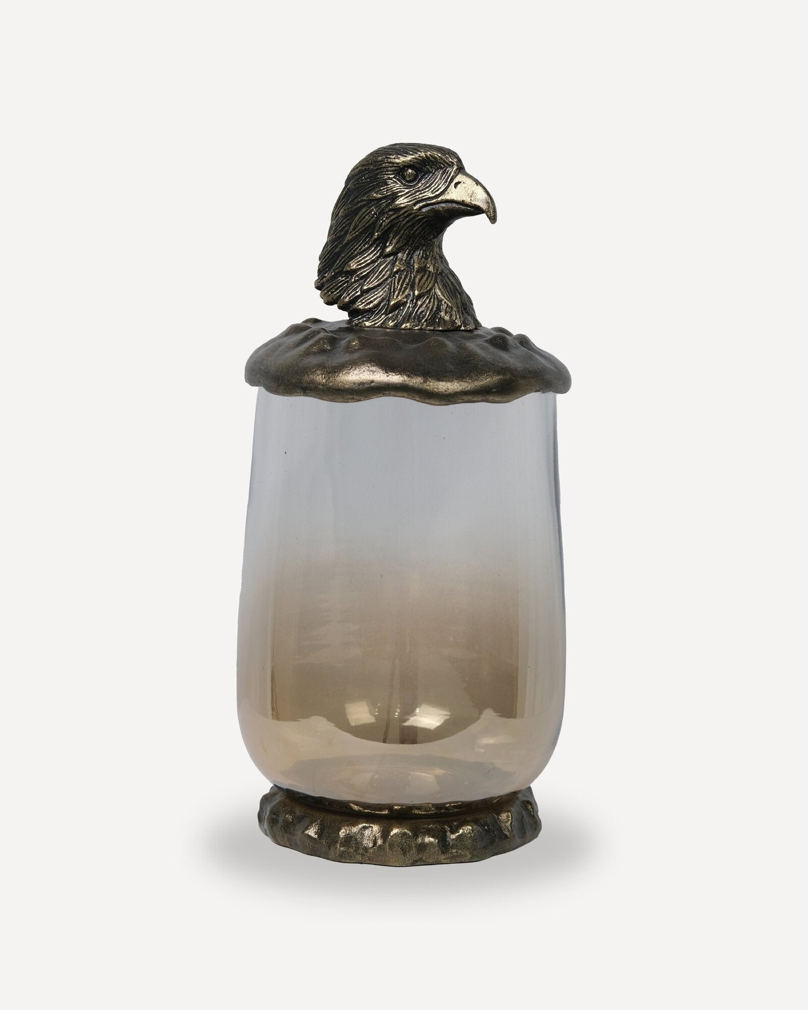 Kartal Başlı Kapaklı Dekoratif Obje 34cm