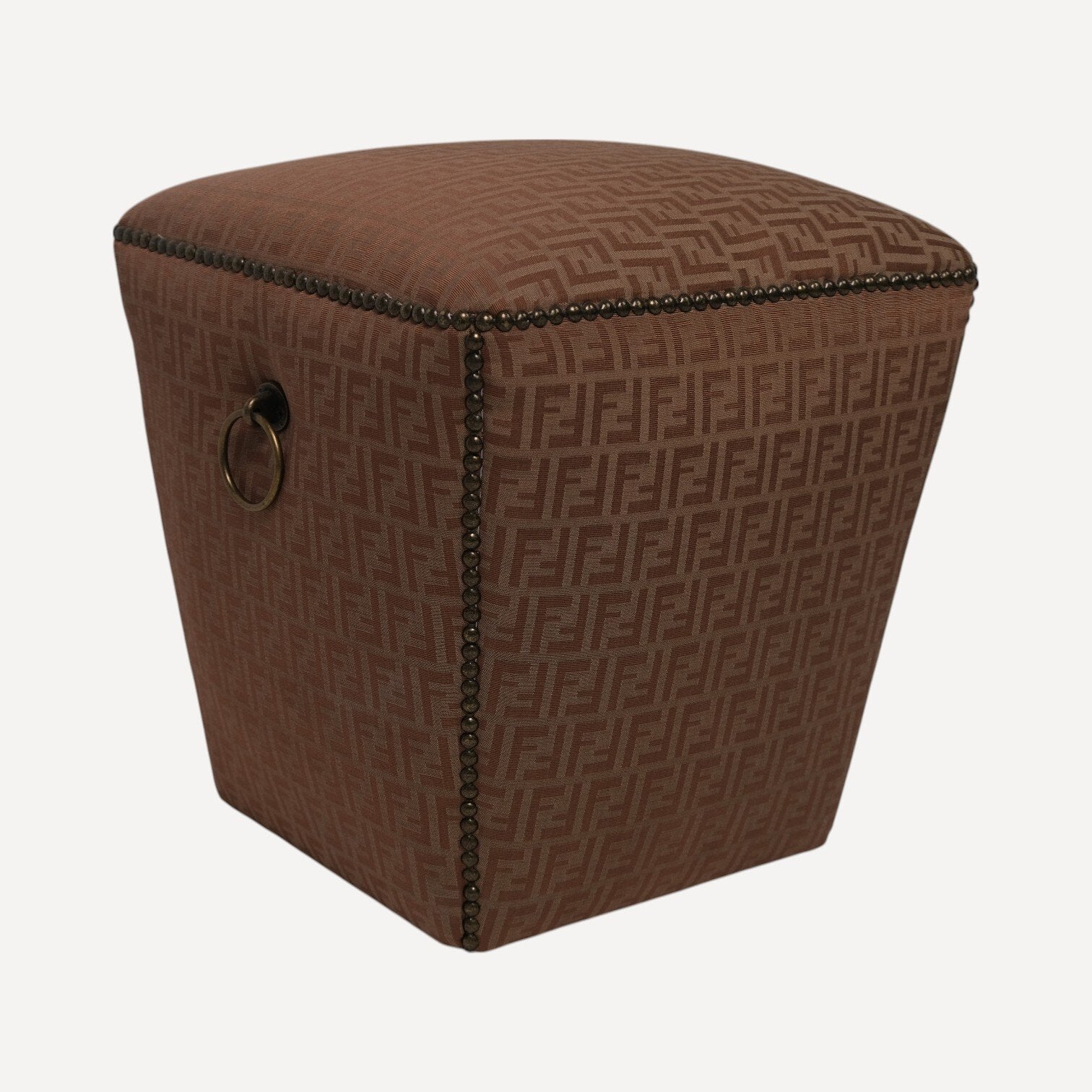 Vintage Bronz Dokulu Puf