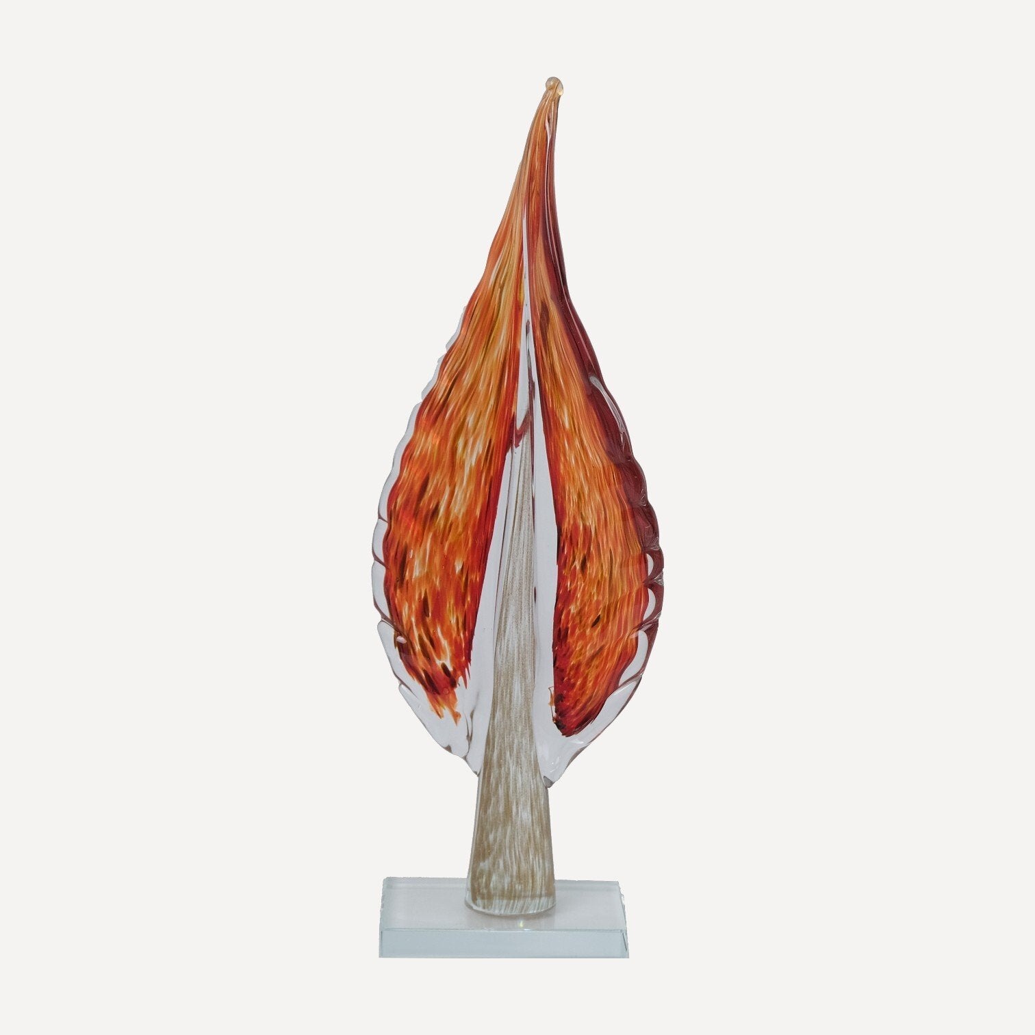 Alev Formlu Dekoratif Cam Obje 45cm