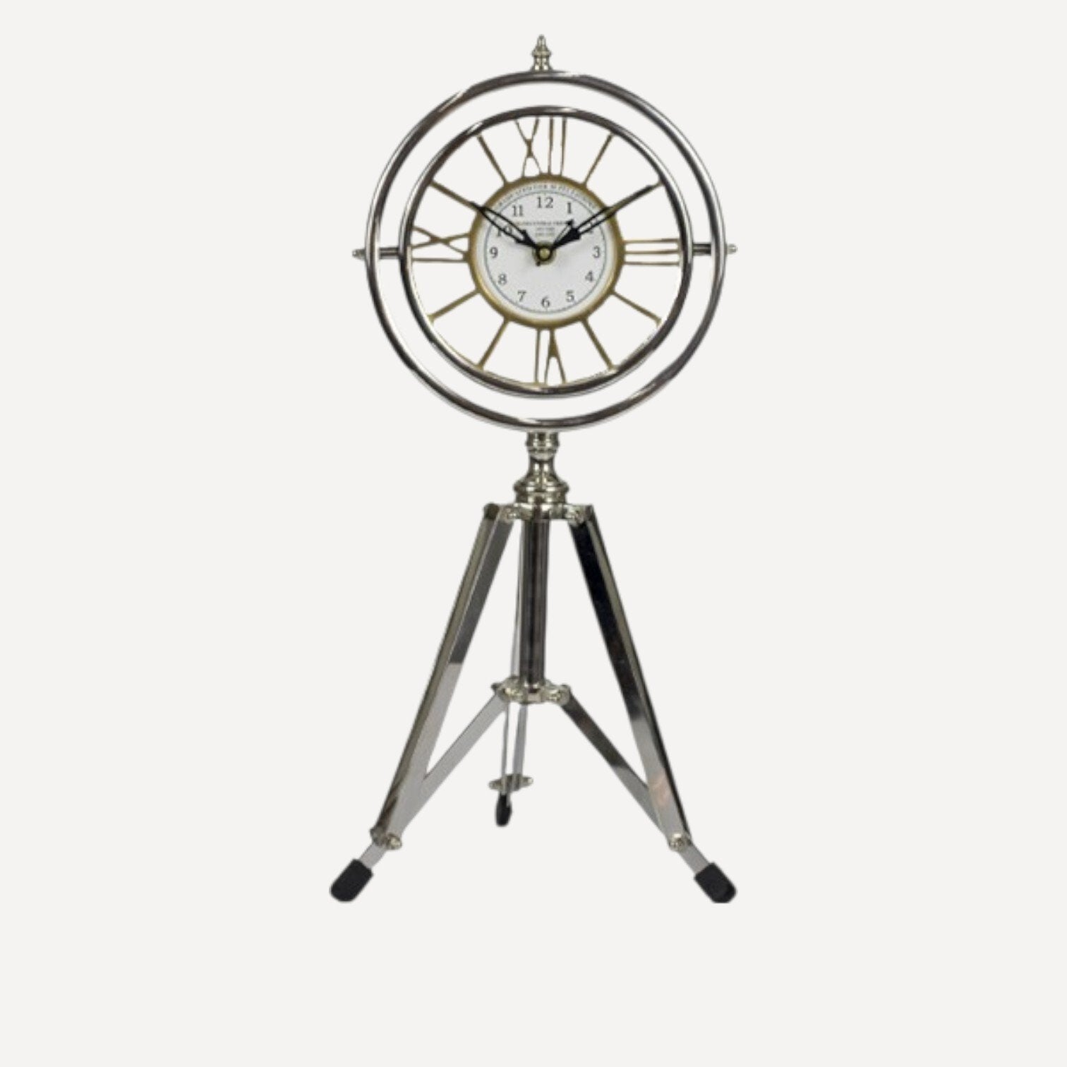 Tripod Ayaklı Dekoratif Metal Saat