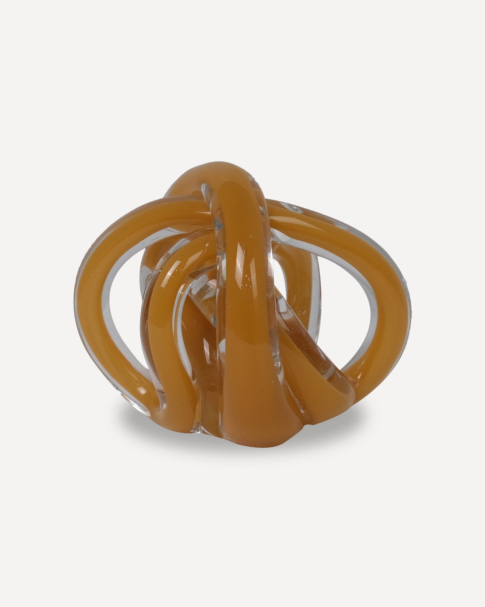 Amber Renkli Cam Düğüm Nesnesi