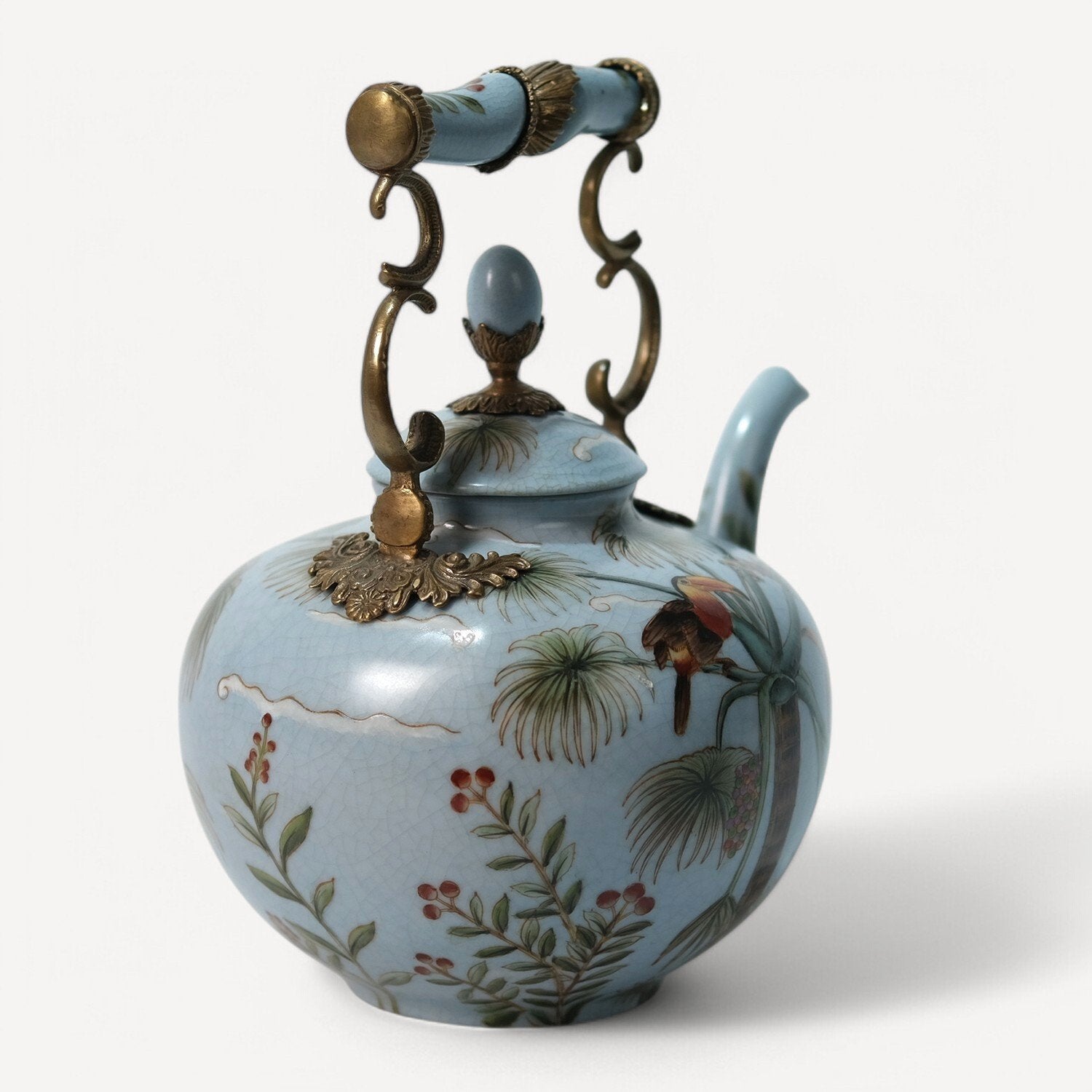 Tropikal Retro Porselen Dekoratif Demlik