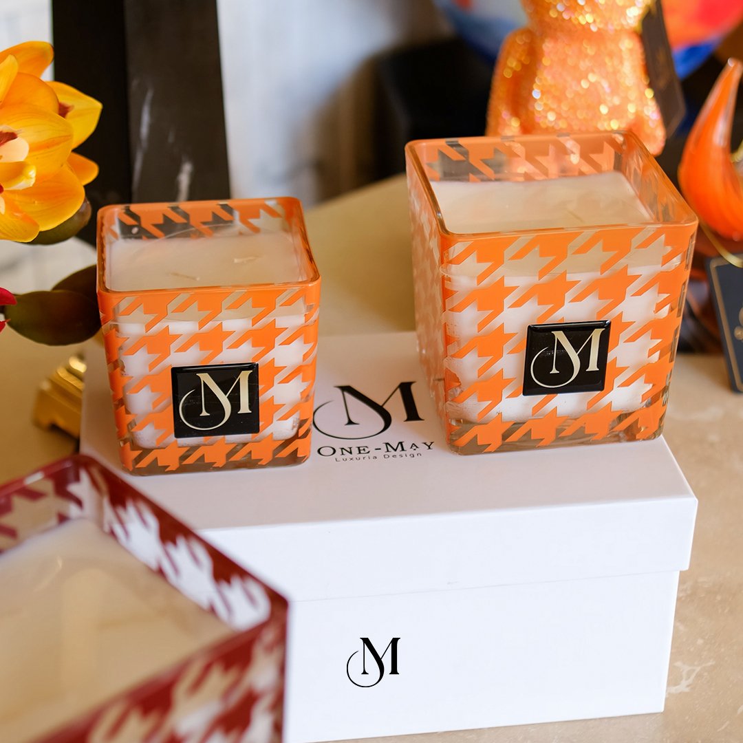 2'Li Kaz Ayaklı Kokulu Mum - Turuncu