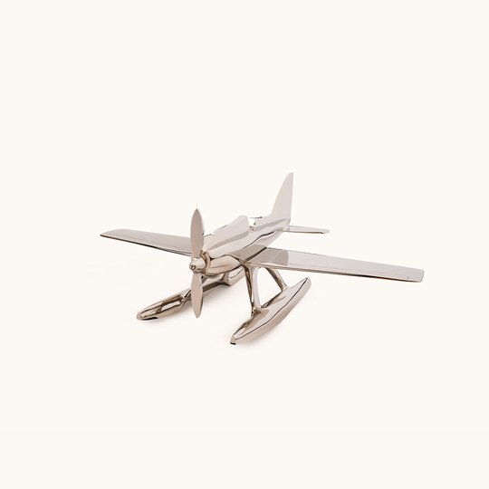 Gümüş Dekoratif Deniz Uçağı Büyük