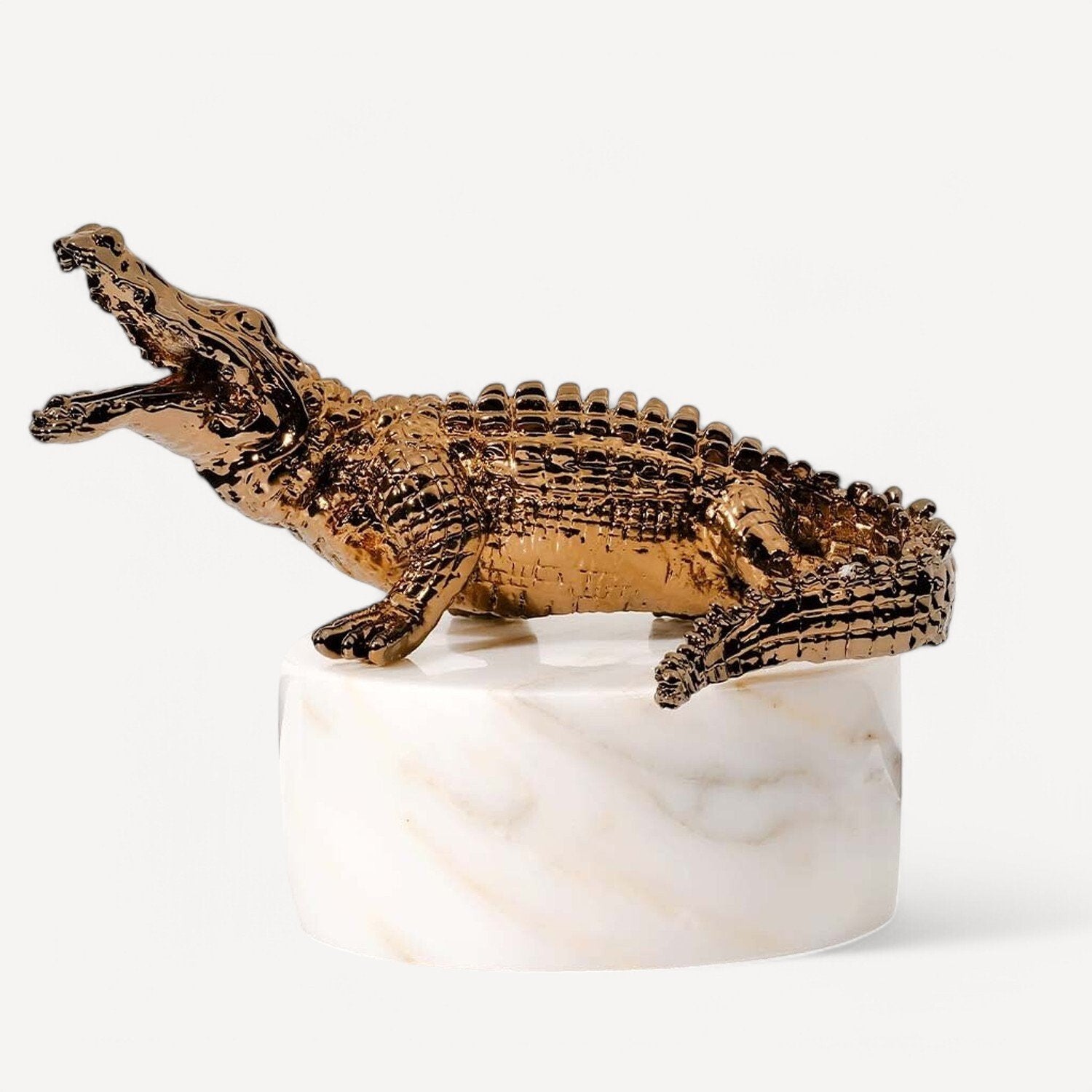 Mermer Tabanlı Timsah Dekor