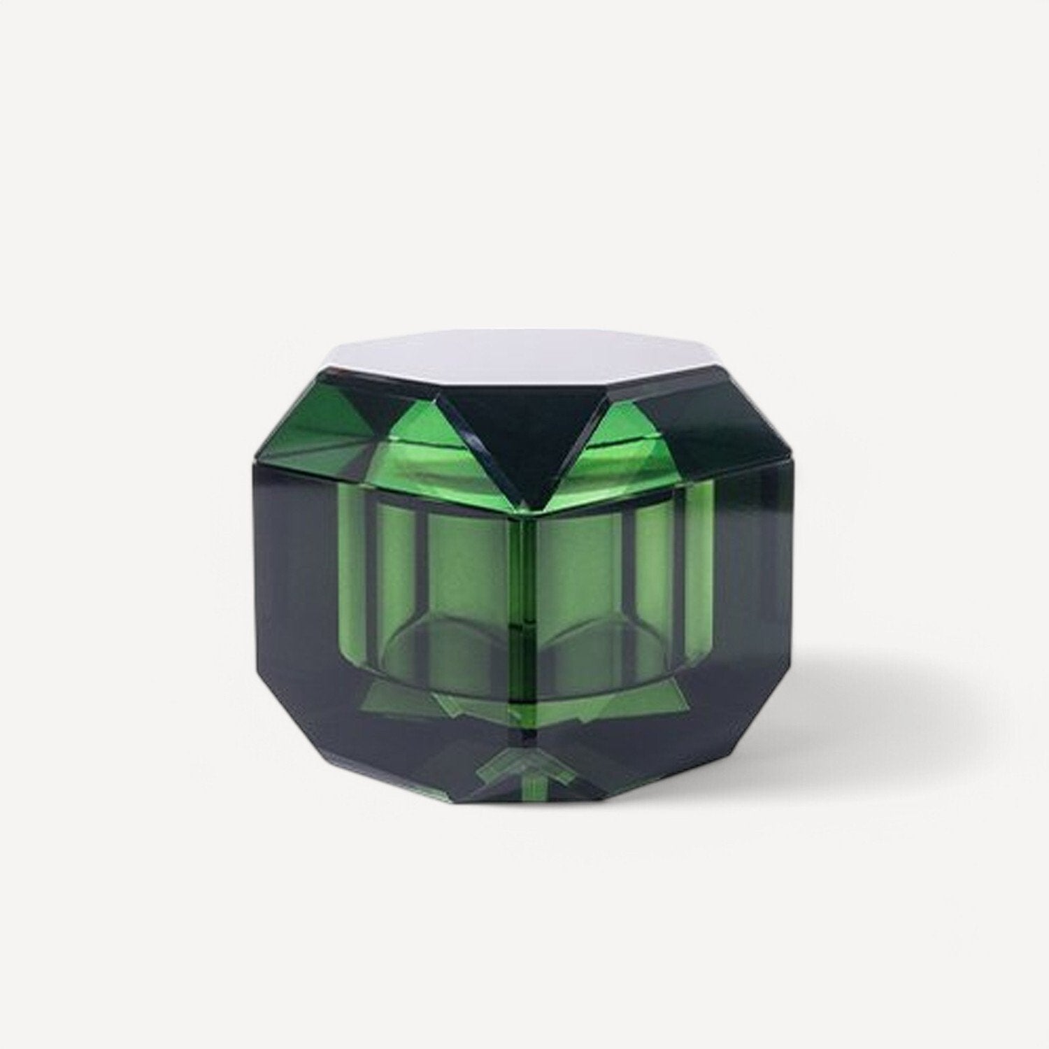 Koyu Yeşil Cam Dekoratif Kutu 